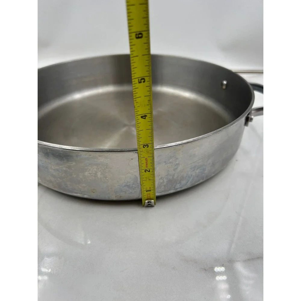Tools of the Trade Basics 12 Inch 5QT Stainless Steel Saute Pan with Glass Lid